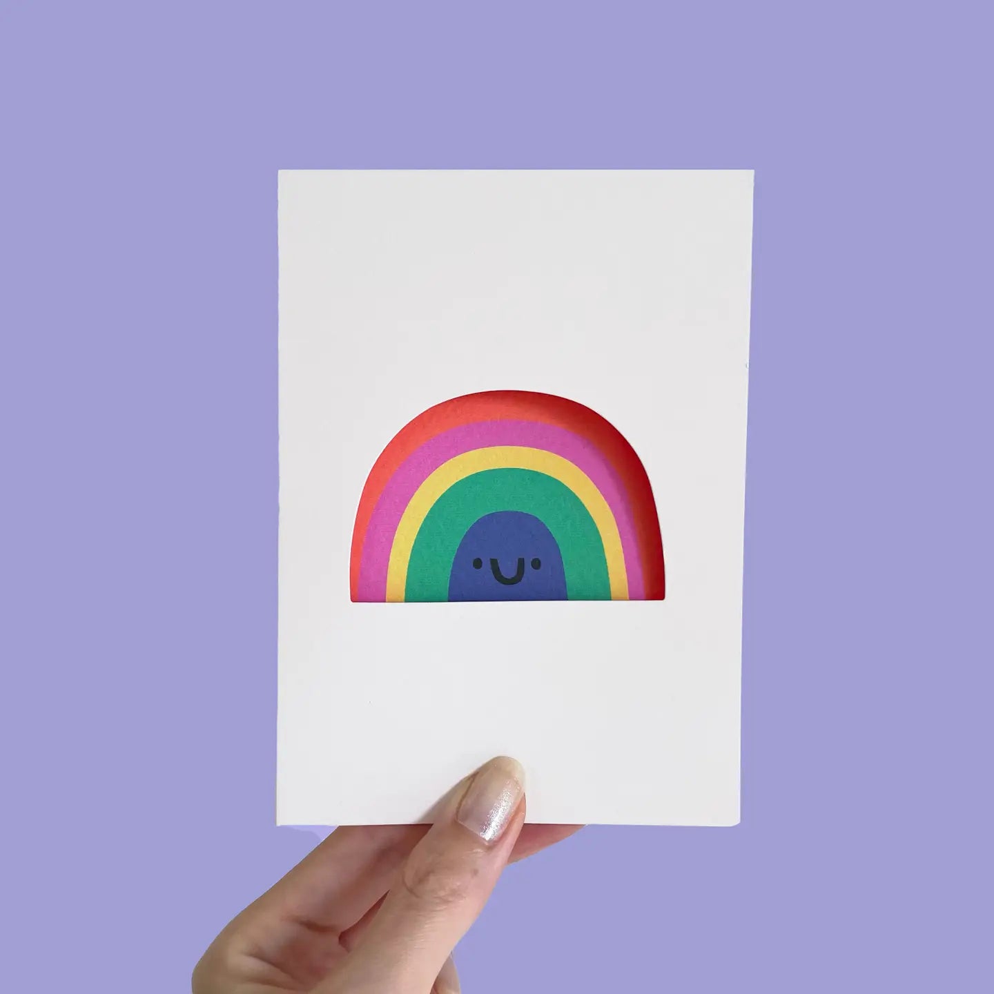 Rainbow Die Cut Card