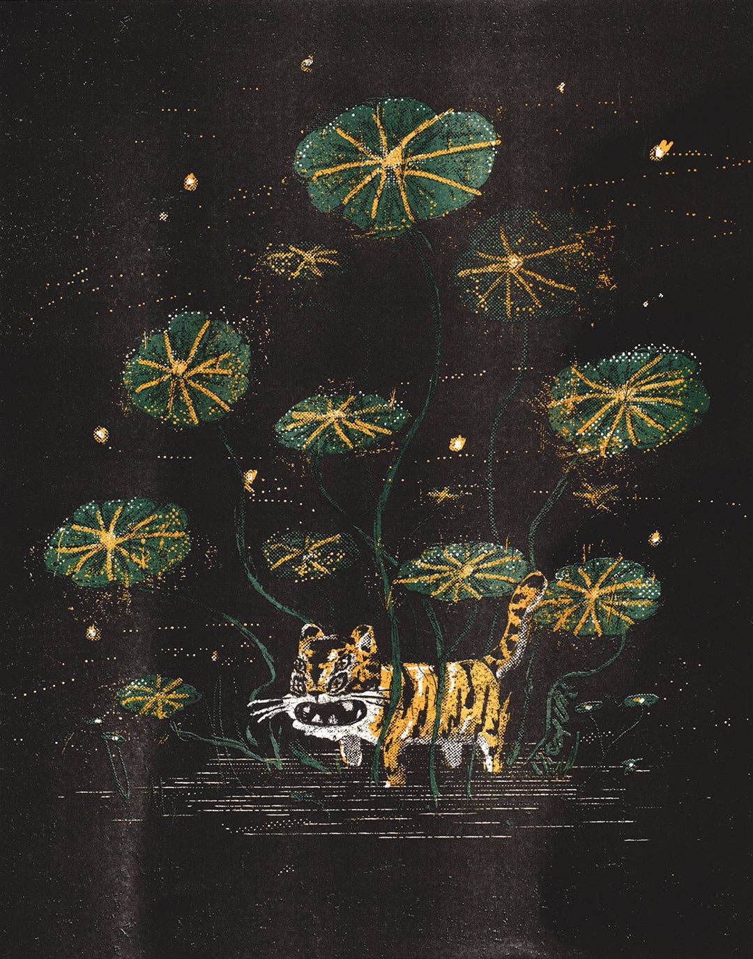 Wandering Tiger Riso Print