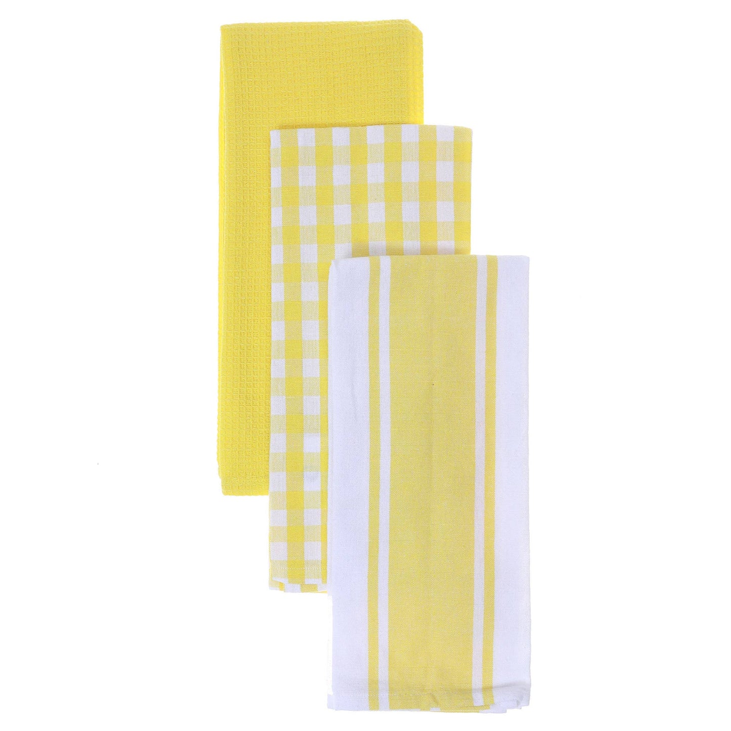 Plaid Kitchen Towel Set - Yellow