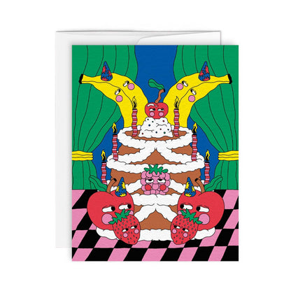 Fruit Cake card paired with its envelope