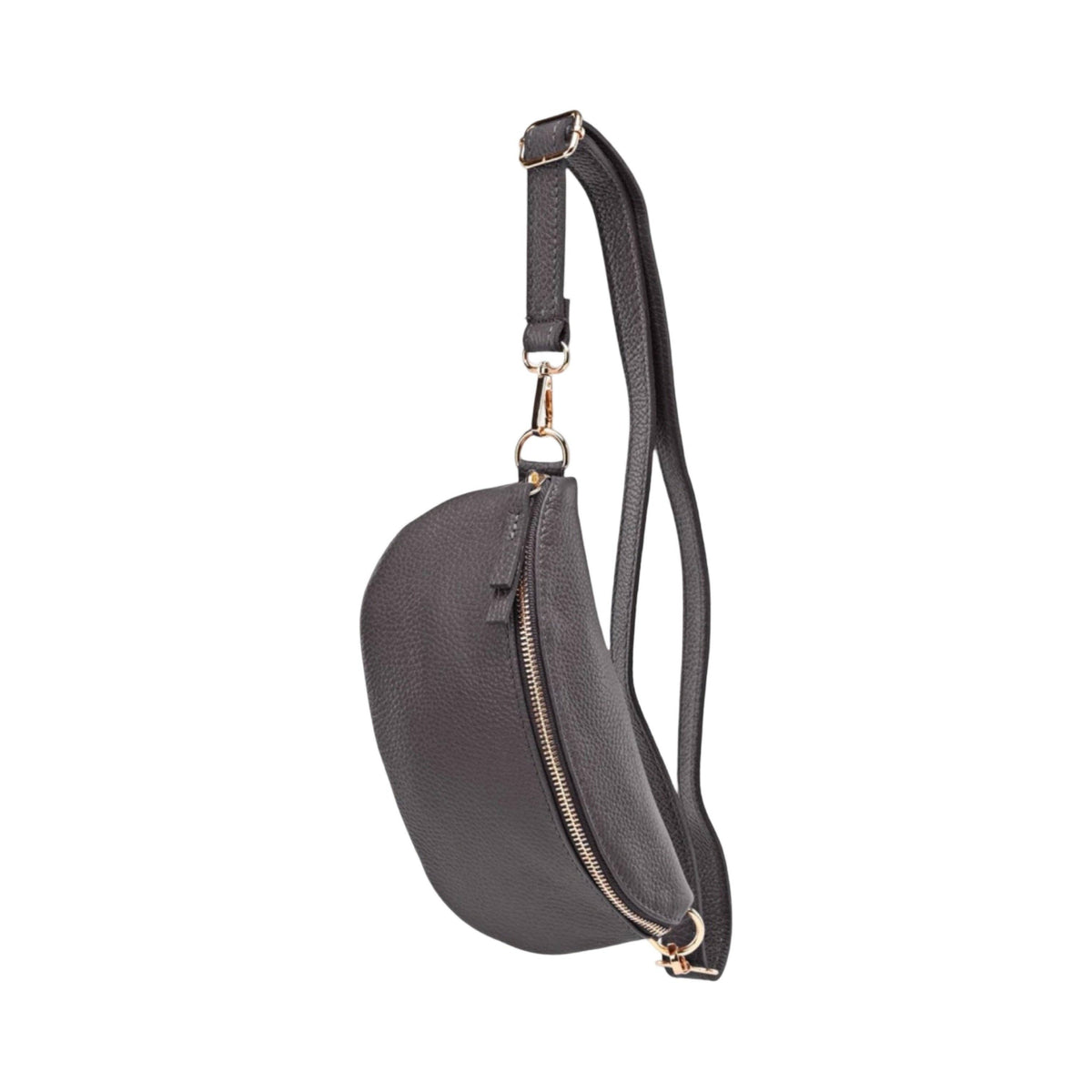 Grained Leather Belt Bag - Camel