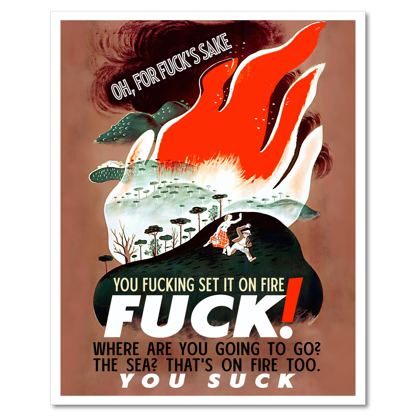 "On Fire" Risograph Poster