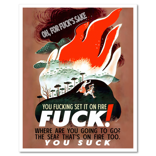 "On Fire" Risograph Poster