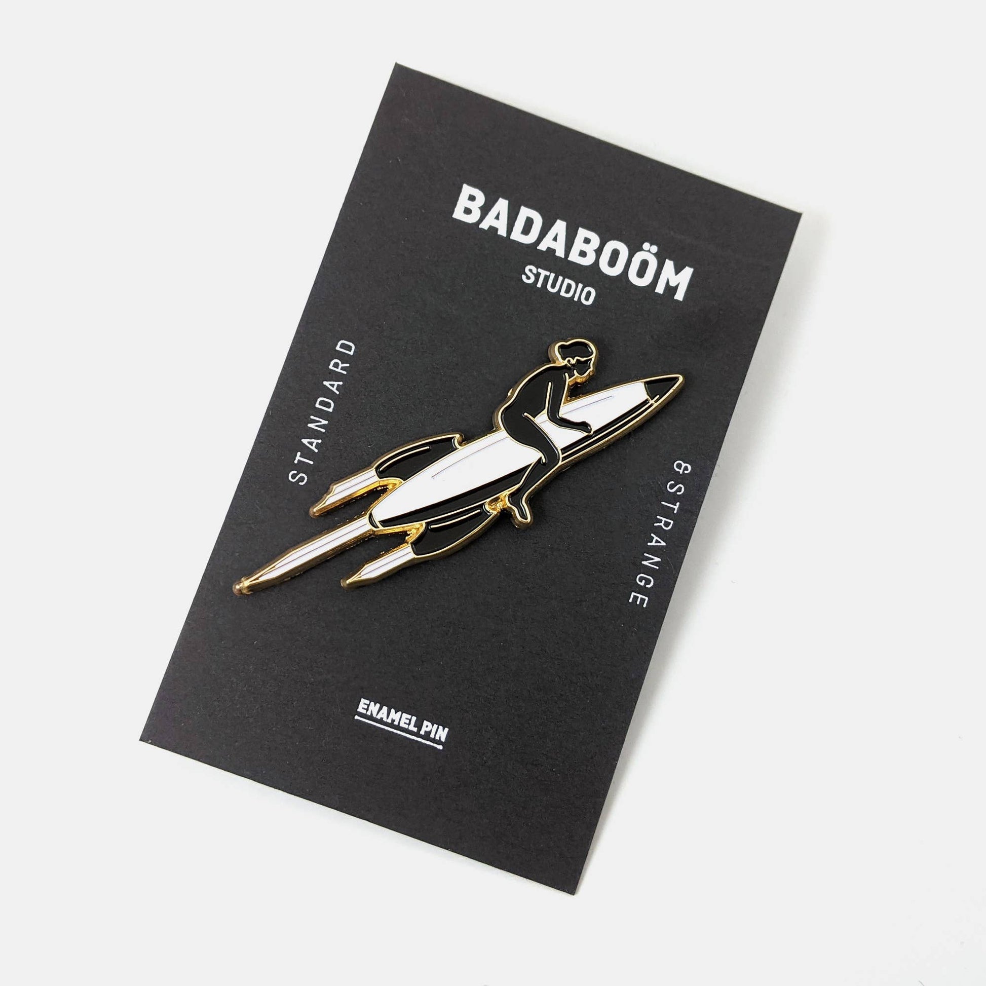 Back view of Rocket Pin showing rubber clutch backing - PABOOM