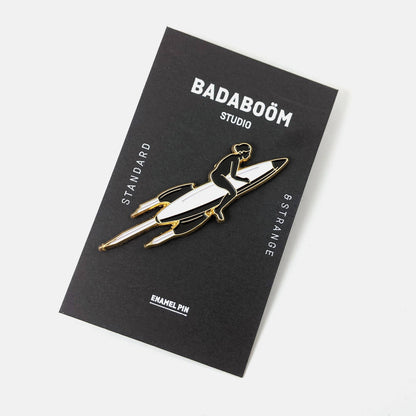 Back view of Rocket Pin showing rubber clutch backing - PABOOM
