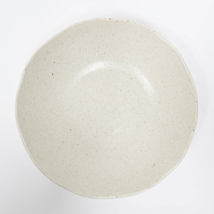 Speckled white Japanese porcelain glaze detail - PABOOM