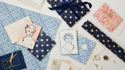 Hello Handsome portrait card paired with its envelope