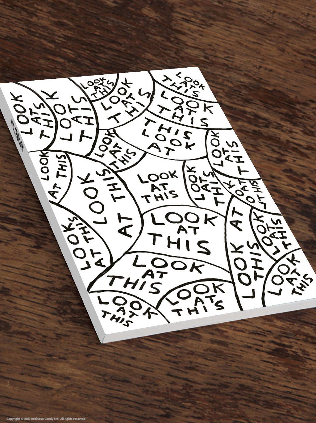 David Shrigley x Brainbox Candy Look at This A5 notebook, lined pages - PABOOM