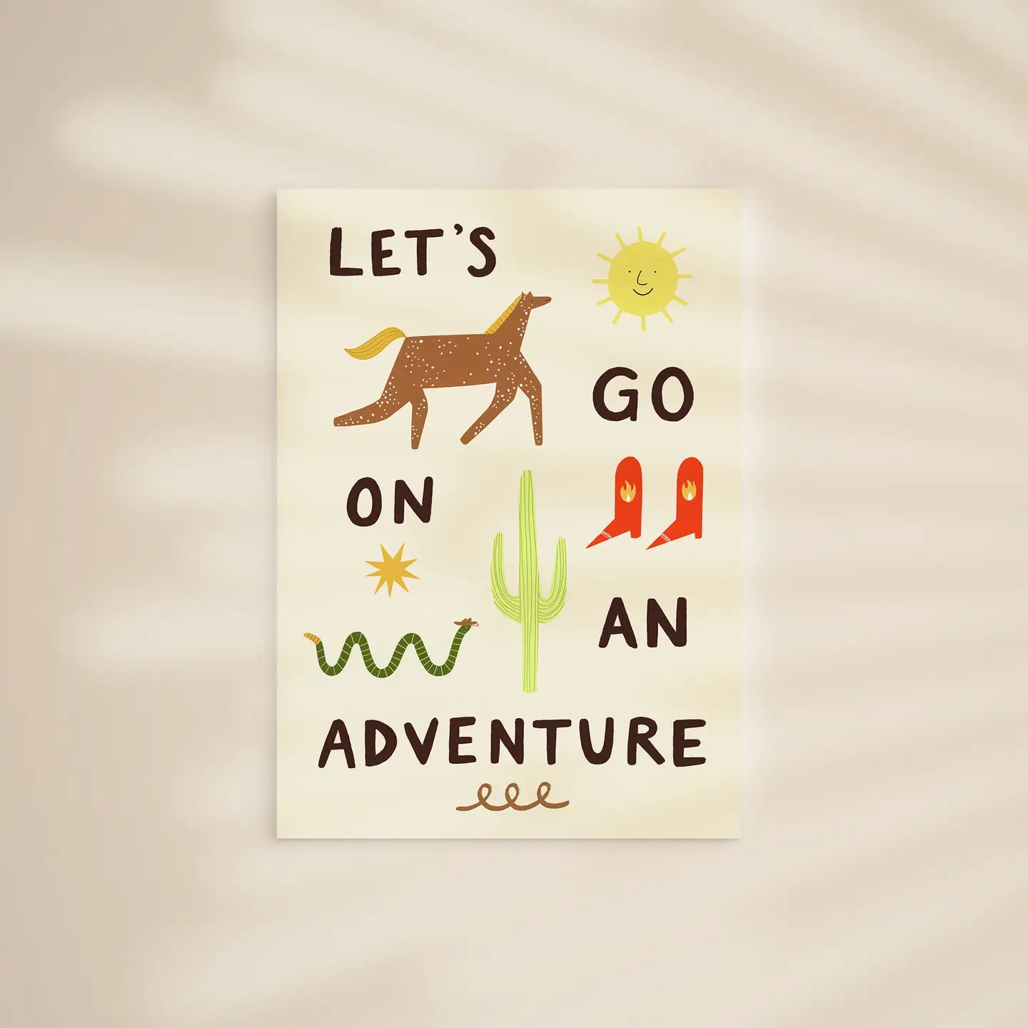 Let's Go On An Adventure Print A4