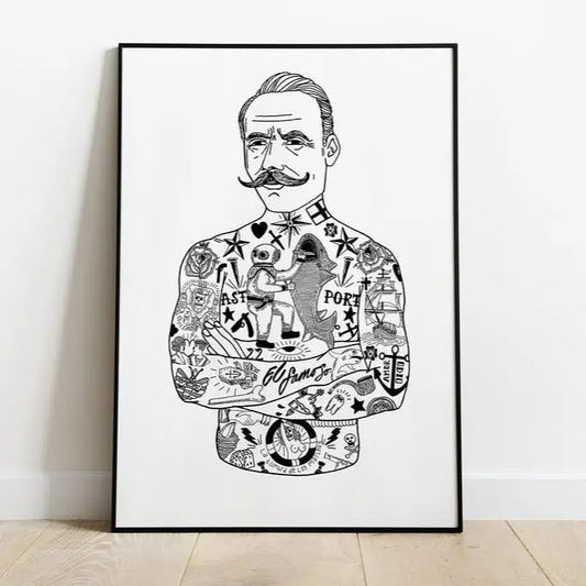 Tattooed Gentleman A3 Print - PABOOM