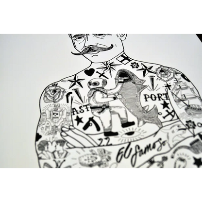 Tattooed Gentleman A3 Print - PABOOM