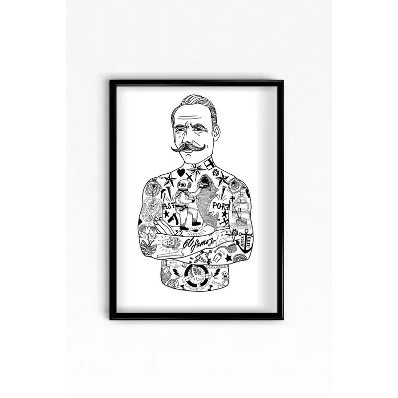 Tattooed Gentleman A3 Print - PABOOM