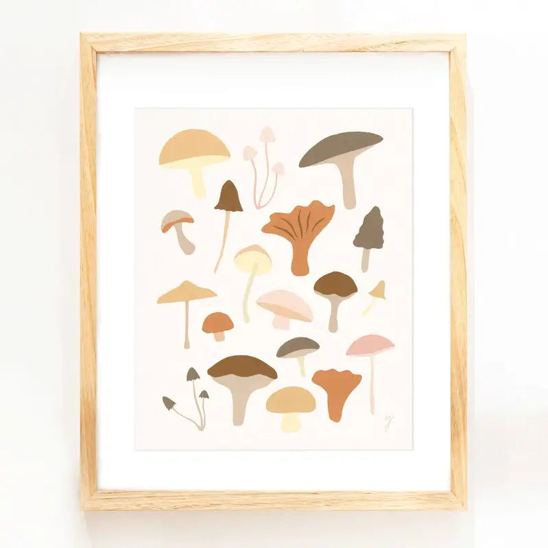 Mushrooms Print - PABOOM