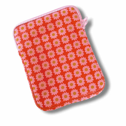 Back view of boho floral neoprene tablet sleeve  – PABOOM