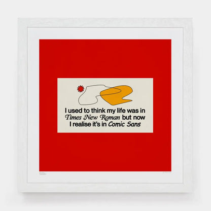 Evermade - Comic Sans Art Print Small [33cm x 33cm] / Unframed