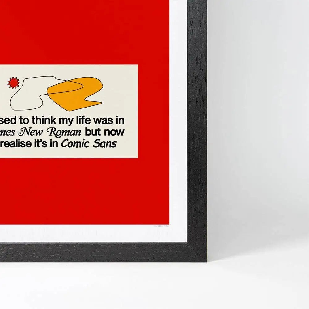 Evermade - Comic Sans Art Print Small [33cm x 33cm] / Unframed