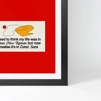 Evermade - Comic Sans Art Print Small [33cm x 33cm] / Unframed
