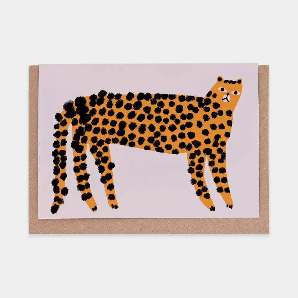 Evermade - Leopard Greetings Card by Marcello Velho
