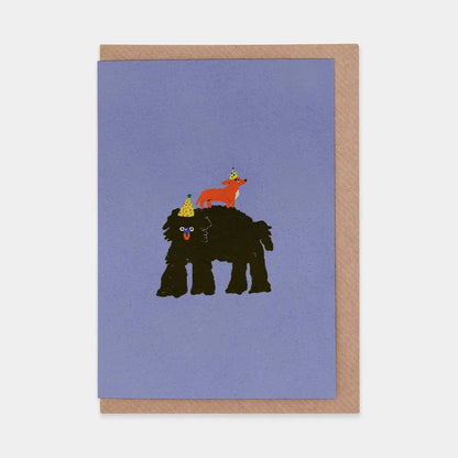 Evermade - Puppy Party Greetings Card by Zsófia Győrfi