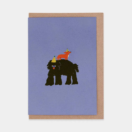 Evermade - Puppy Party Greetings Card by Zsófia Győrfi