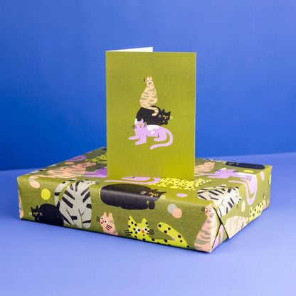 Evermade - Suprised Cats Greetings Card by Zsófia Győrfi