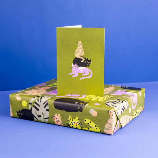 Evermade - Suprised Cats Greetings Card by Zsófia Győrfi