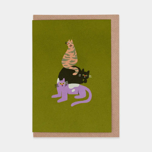 Evermade - Suprised Cats Greetings Card by Zsófia Győrfi