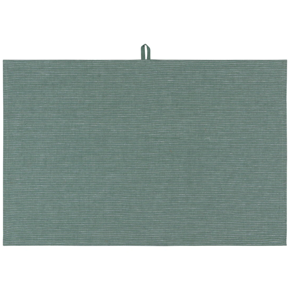 Jade Green Linen Pinstripe Dishtowel