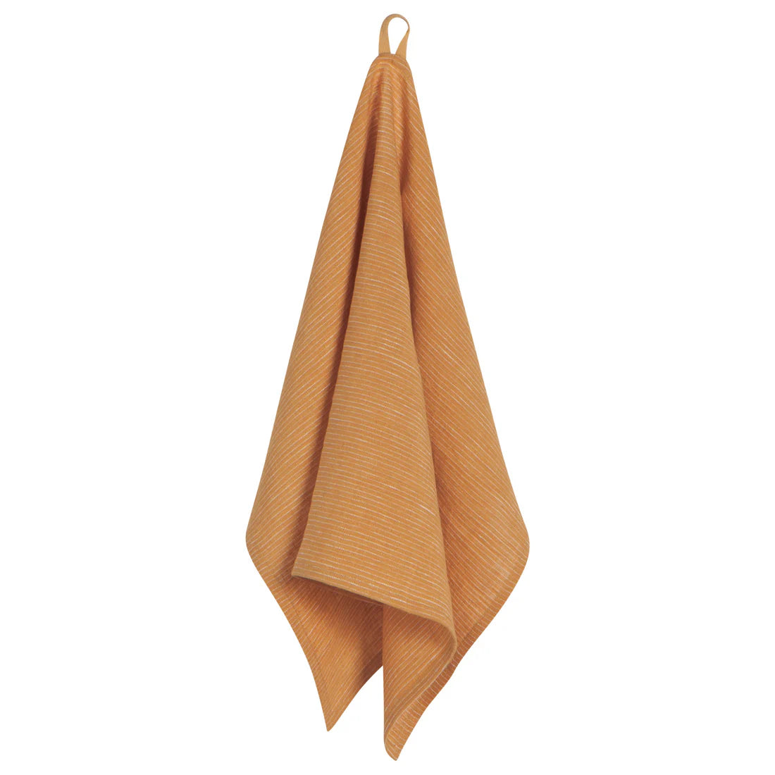 Ochre Linen Pinstripe Dishtowel