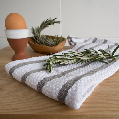 London Gray Basketweave Dishtowel