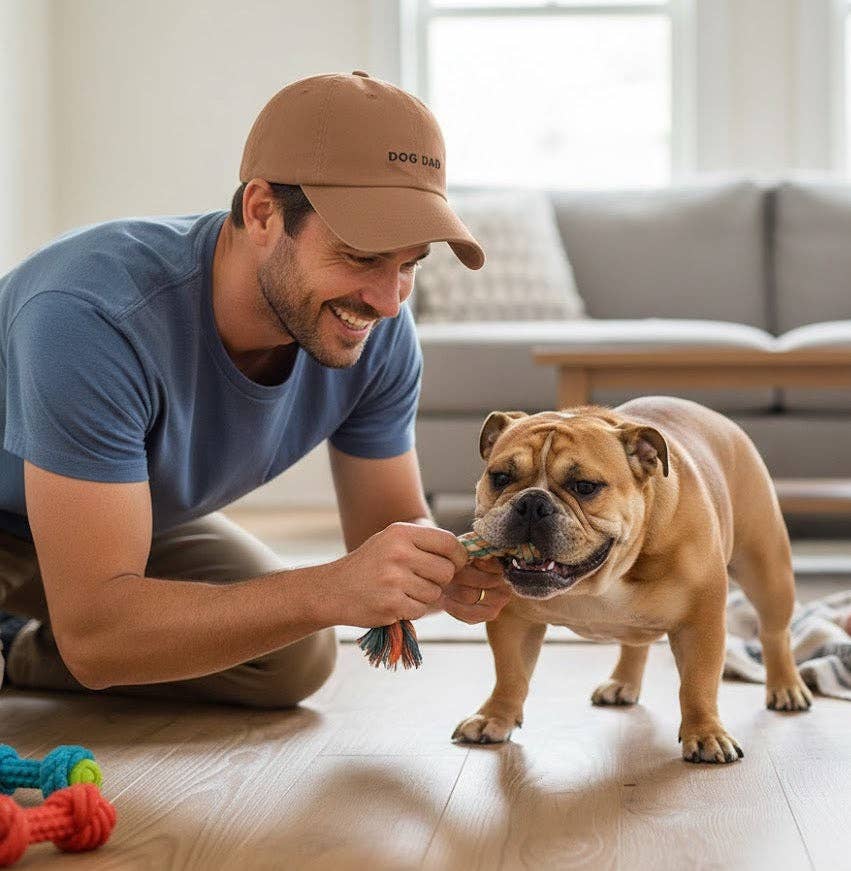Dog Dad Hat | Embroidered Dog Dad Baseball Cap - Black