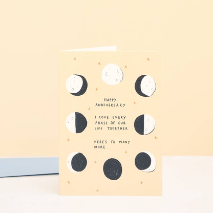 Moon Phase Anniversary Card