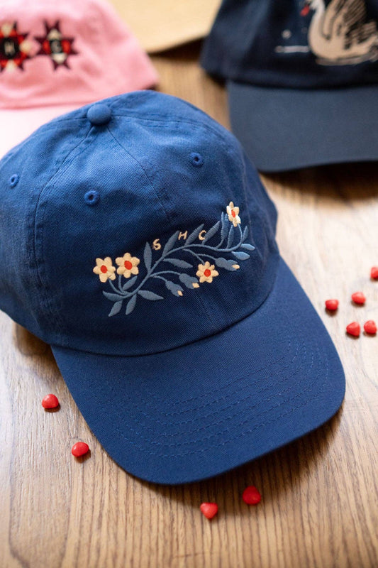 Garland Floral Hat shown from a side angle