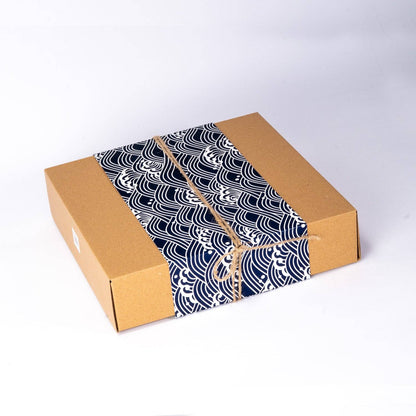 Nippon Blue rice bowl set gift box packaging closed