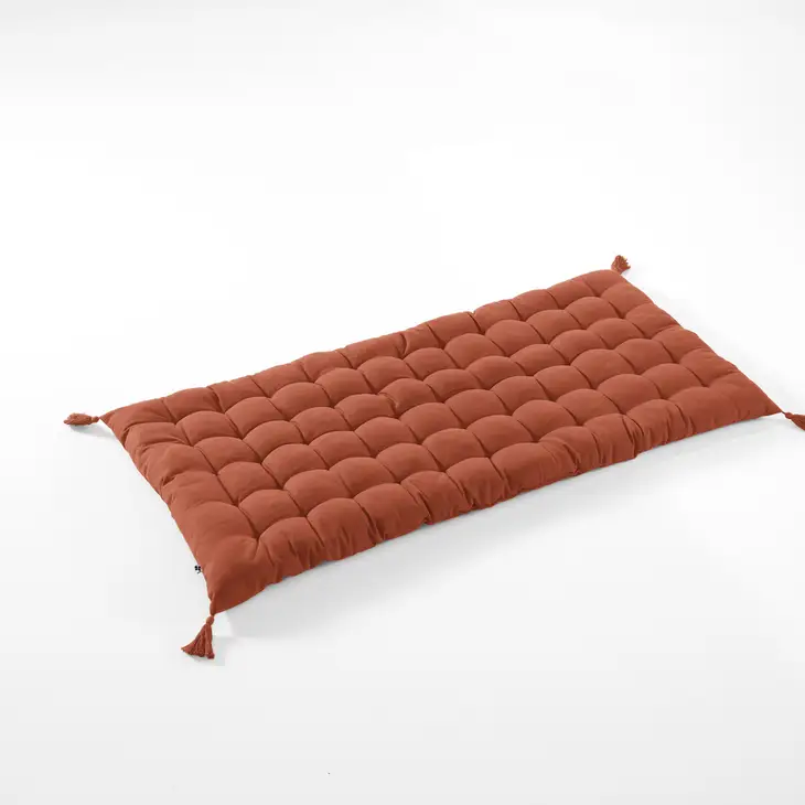 Floor Mattress with Tassels Terracotta