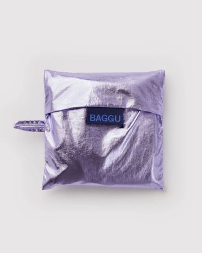Standard Baggu Lavender Metallic strap and hardware detail - PABOOM