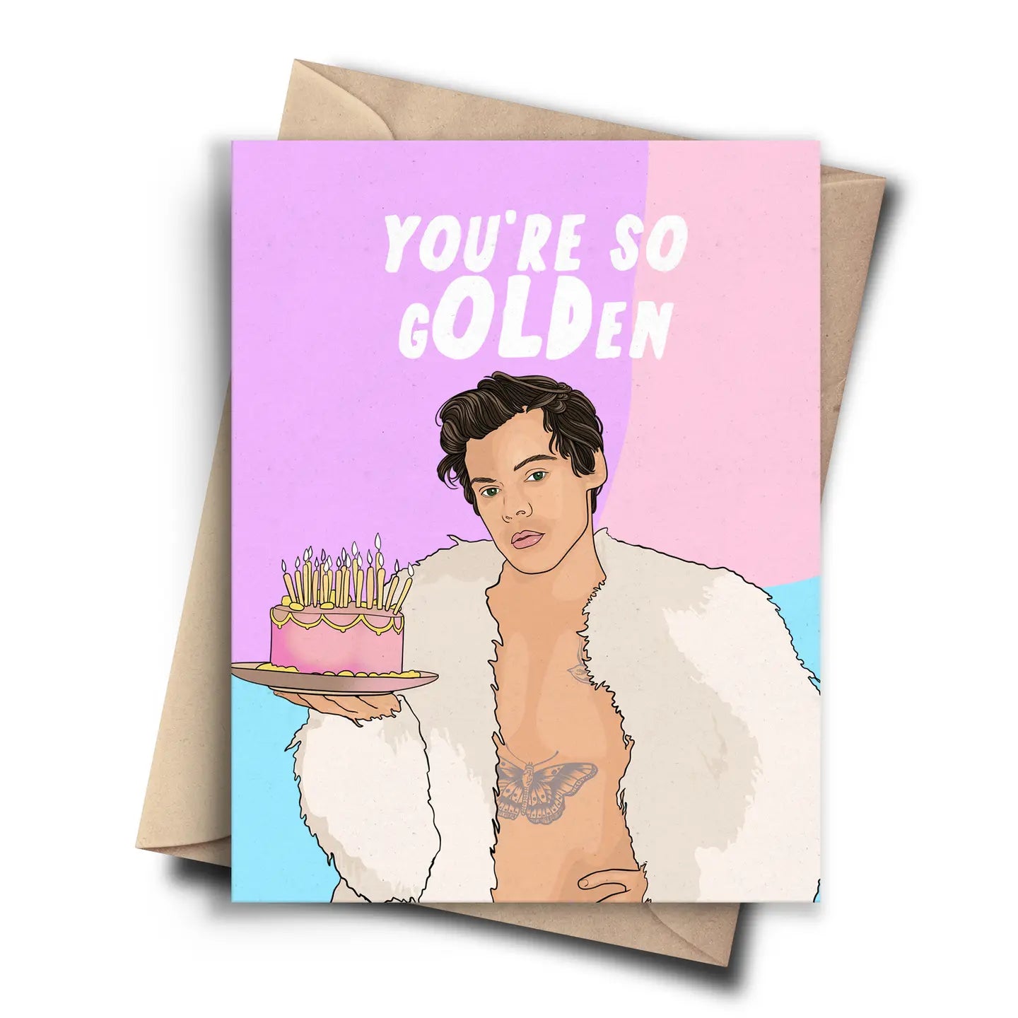 G(OLD)en Harry Styles Birthday Card