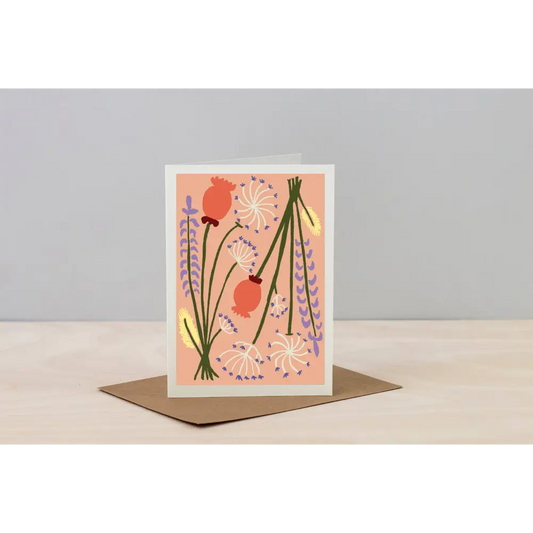 Studio Wald - UK Made - All Occasions A6 Card- Dried- Peach