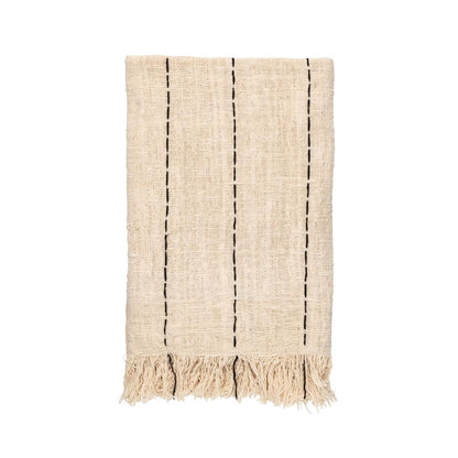 Waste Cotton Throw - Duo Tone Black / White