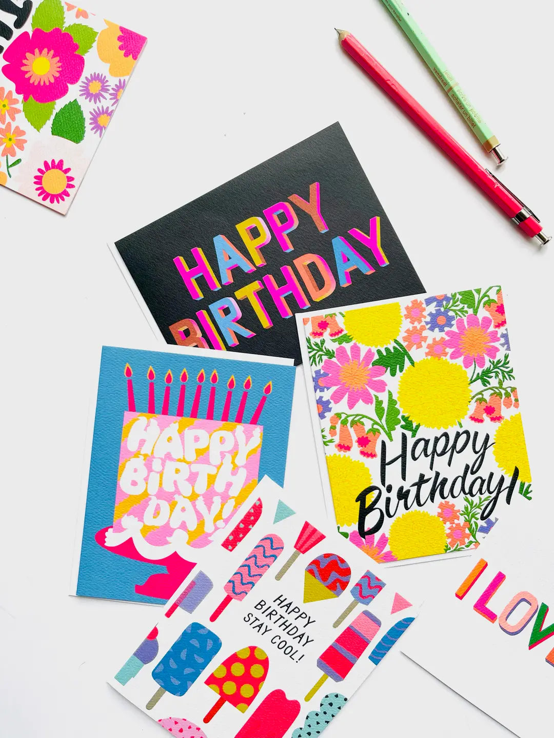 Jazzy Flowers Birthday Card