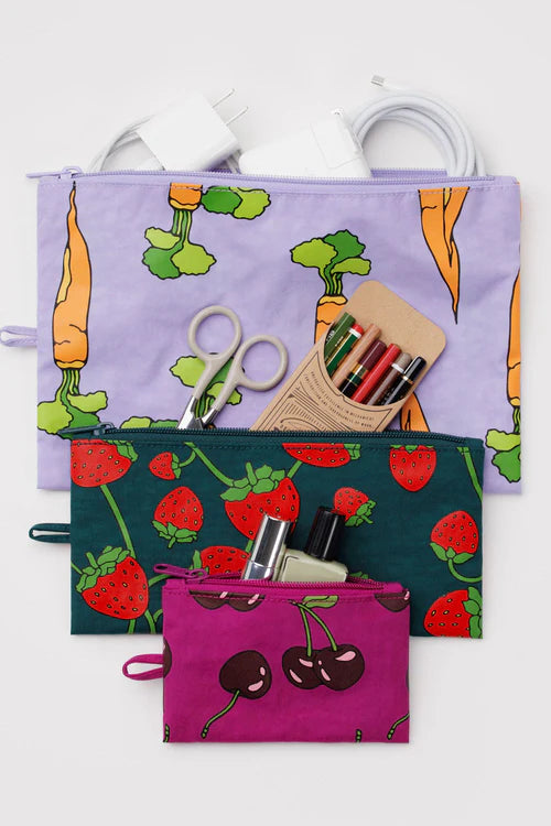 BAGGU Flat Pouch Set - Carrots & Berries