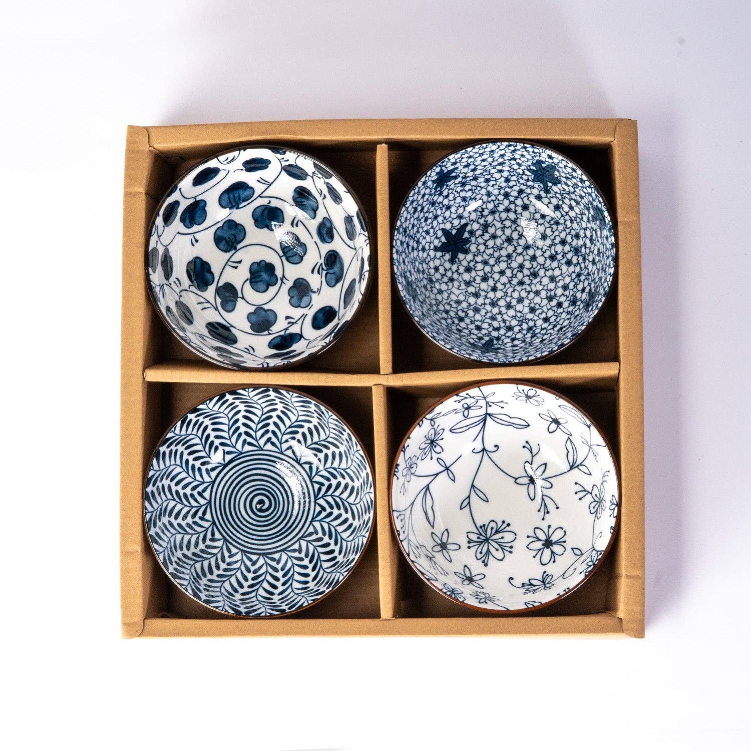 Nippon Blue rice bowls stacked together