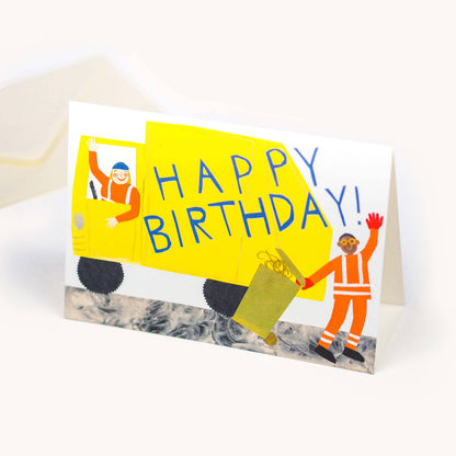 Bin Lorry Card shown at an angle