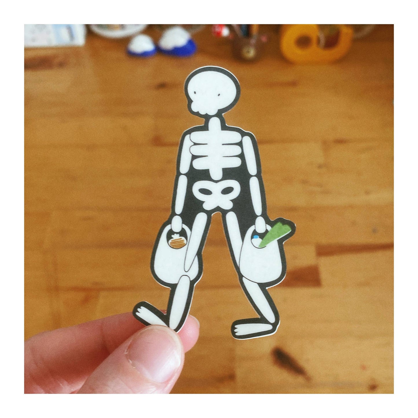 Grocery Skeleton MINI Sticker