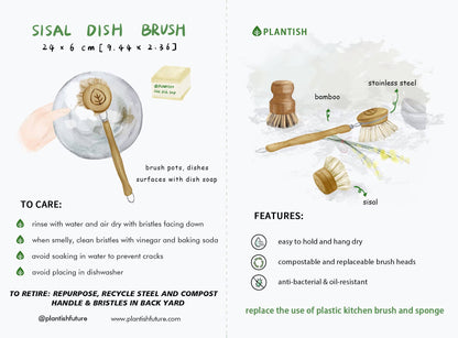 Sisal Dish Brush Refill