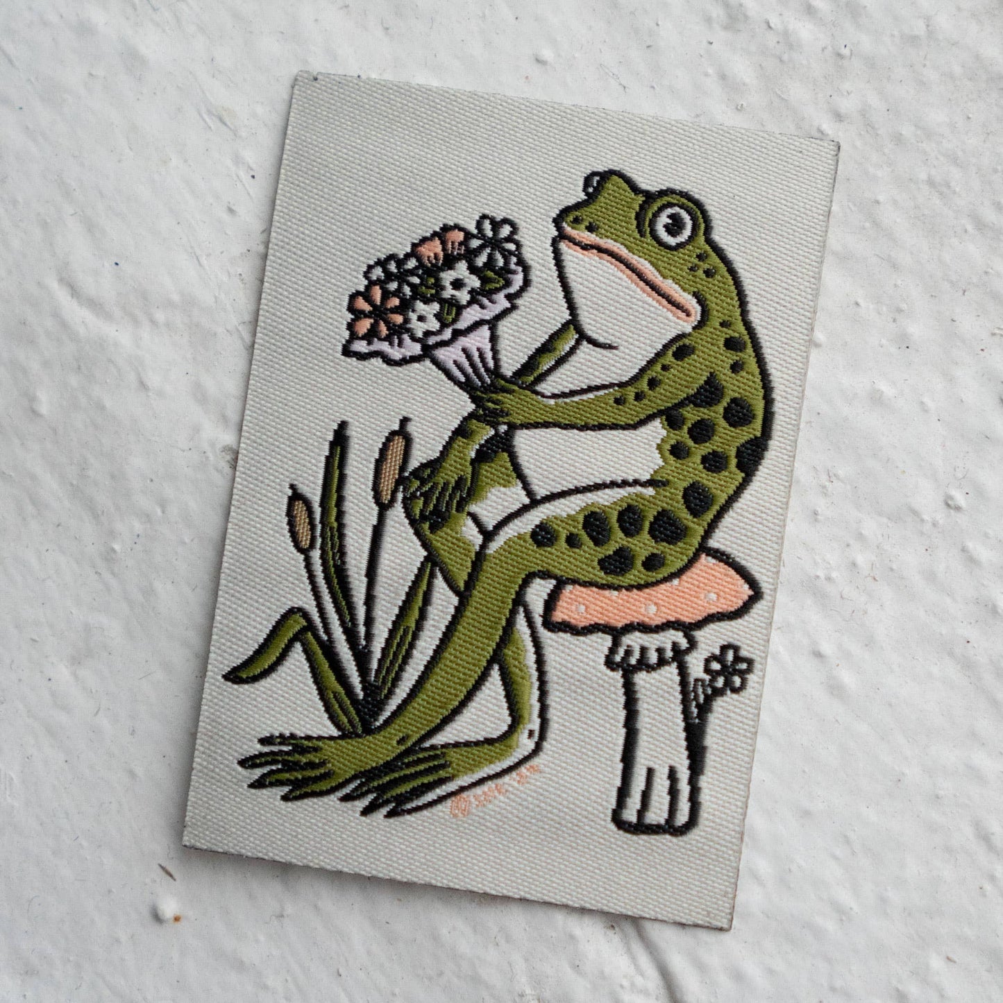 Froggy Bouquet - Woven Sticky Patch