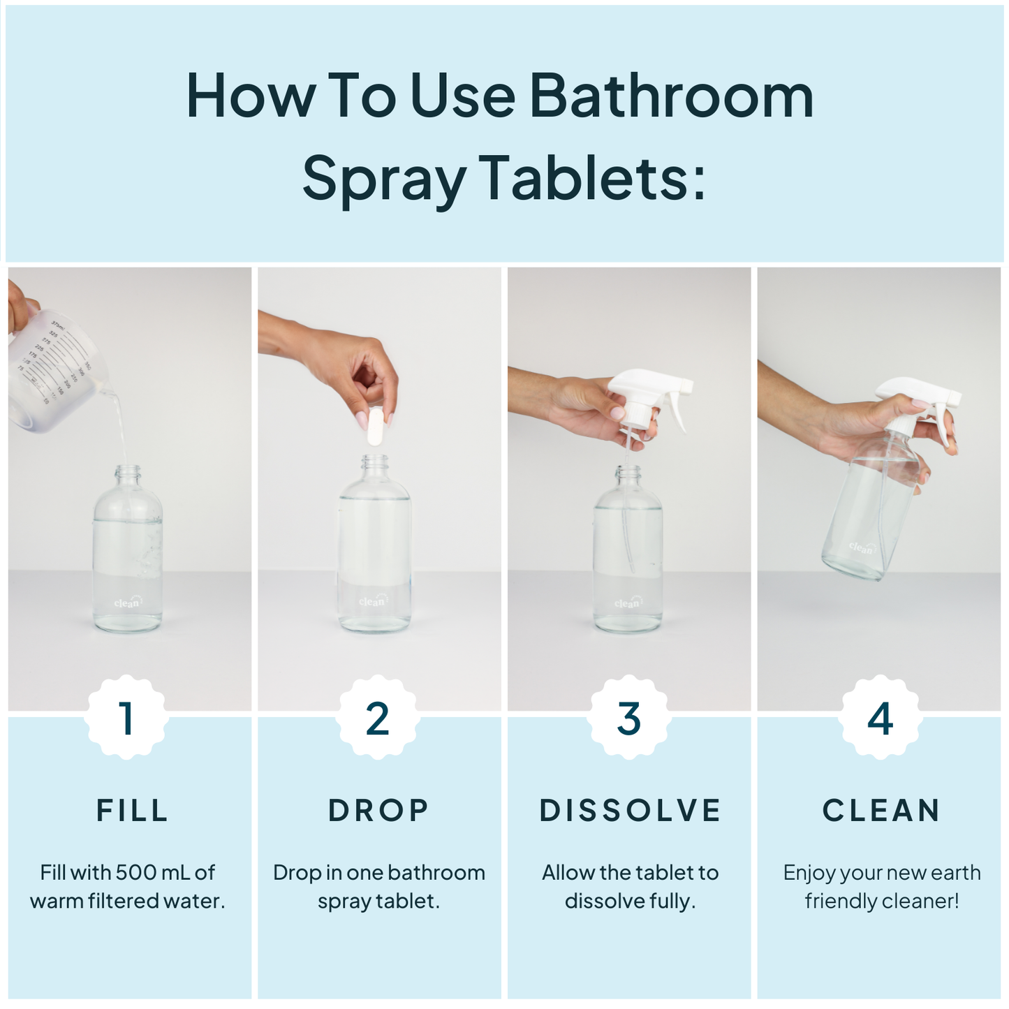 Concentrated Bathroom Cleaning Spray Refill 2-Pack