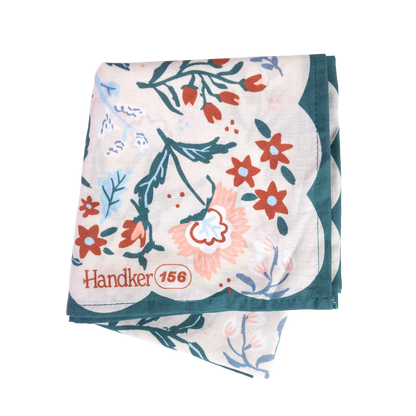 Close-up of the Willa Bandana's screen-printed pattern