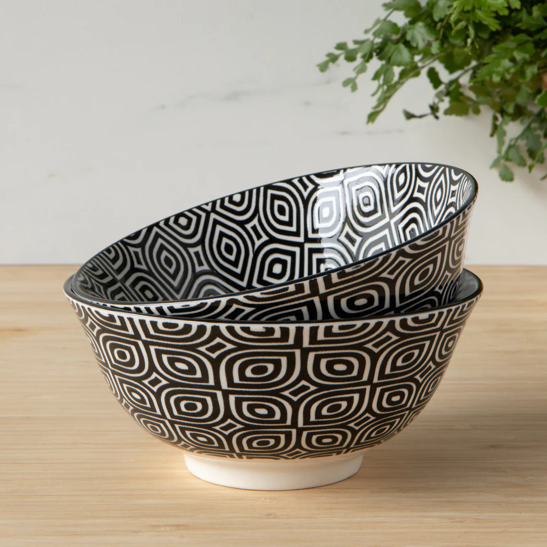Black Geo Stamped Bowl