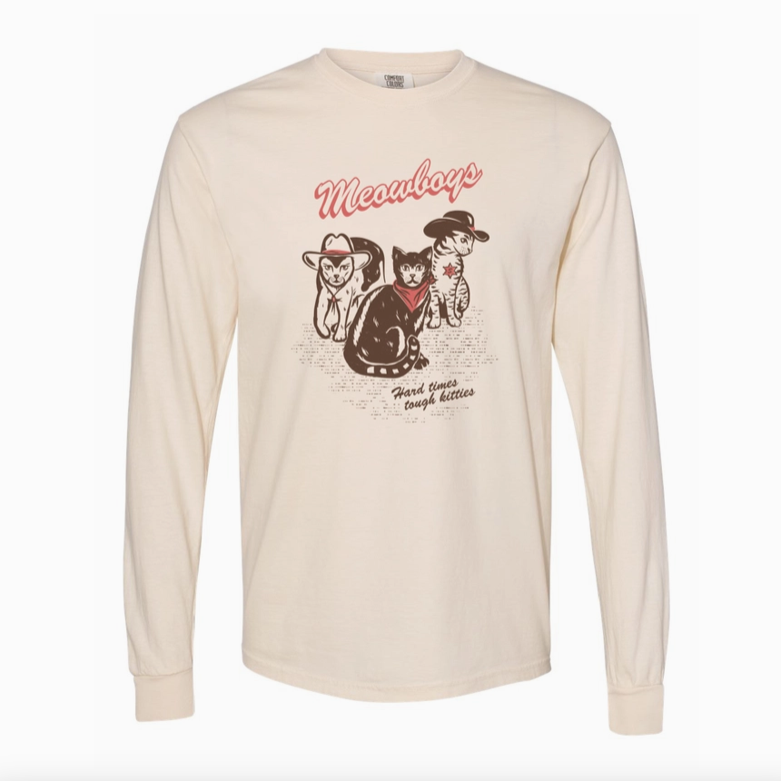 Meowboys Western Long Sleeve Tee